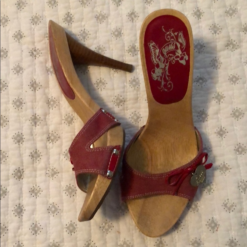Guess red heels